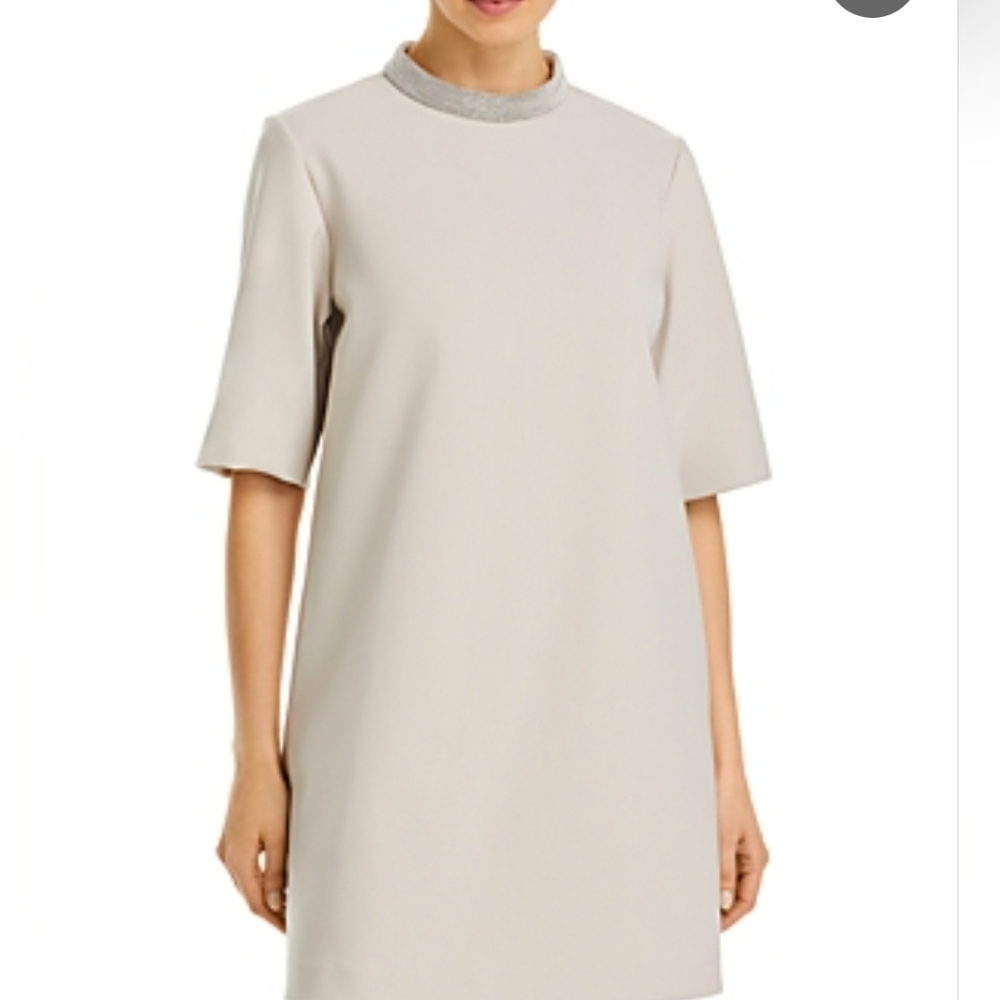 Fabiana Filippi Bead-Embellished Shift Dress Size XXL/50